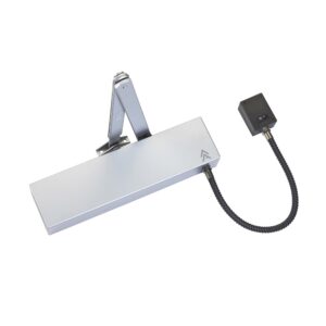 Electro magnetic hold open door closer silver 614EM