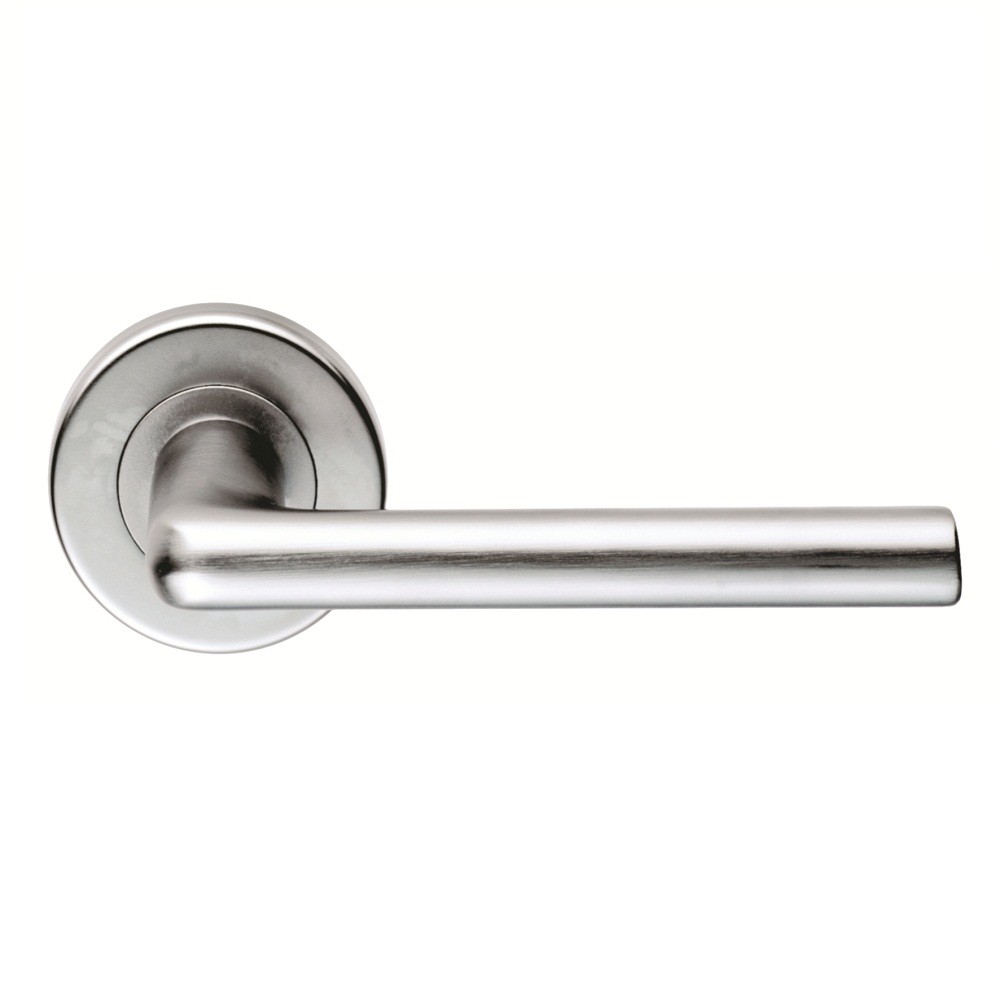 Serozzetta Uno satin chrome levers on rose