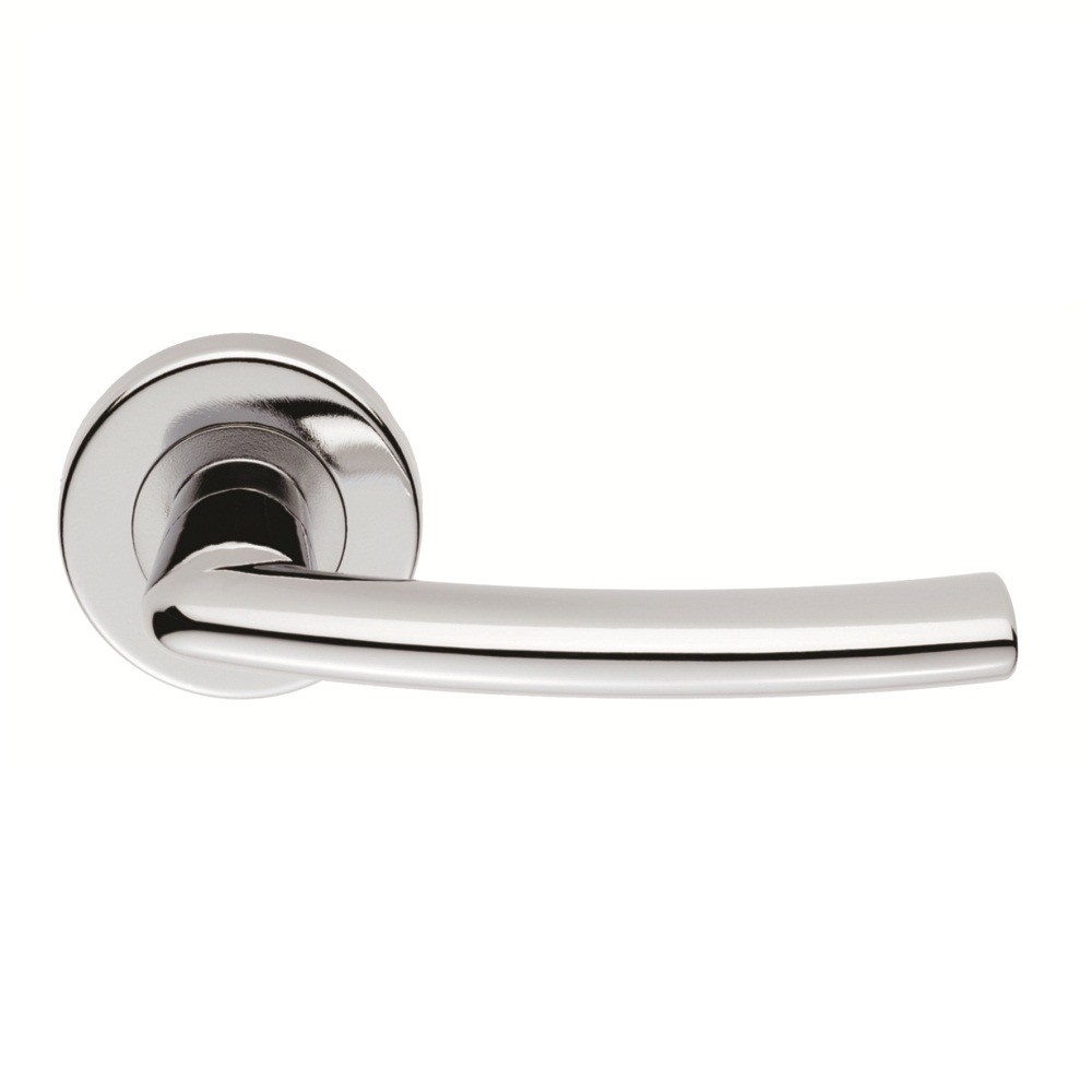 Serozzetta Dos satin chrome levers on rose