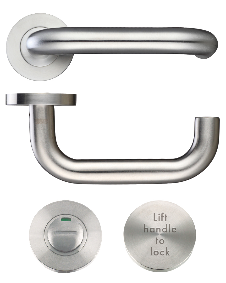 SSS Lift to lock bathroom lever set